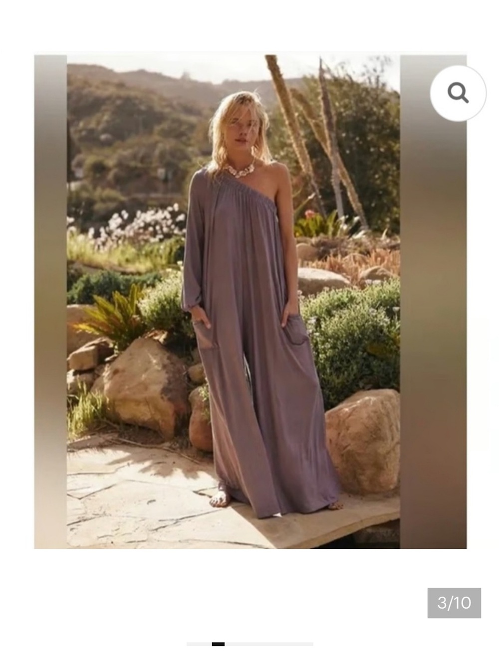 Free People Beach Sunday Stroll Wide-Leg Off-Shoulder Jumpsuit in Wine, xS - Picture 2 of 4